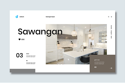 UI for Interior Website clean clean ui dedisain easy to use graphictemplate landingpage layout ui uidesign ux web webdesign website