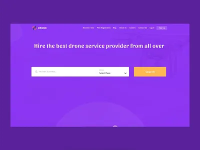 Drone Service Provider animation cards drone gradient protopie service web website