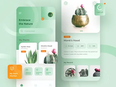 My Plant Monitor App app design mobile mobile app mobile app design mobile design monitor plant plant monitor ui ux