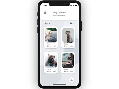 A sample app design for your pets appdesign ios mobile app design pet pet care ui ux