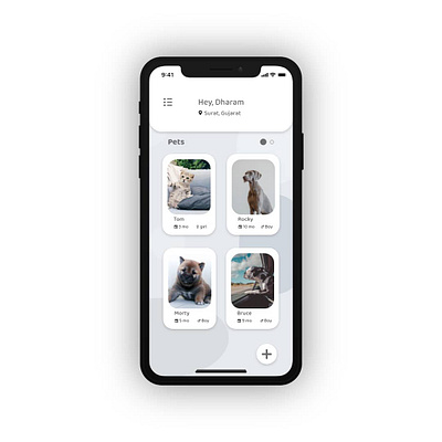 A sample app design for your pets appdesign ios mobile app design pet pet care ui ux