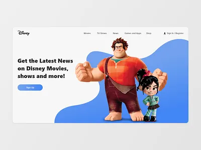 UI Redesign Concept - Disney concept ui ui ux ui challenge ui design ui design challenge web design website