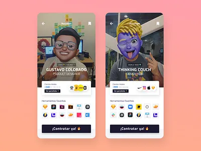 Daily UI 006 - Profile ego page by Hipsterlancer 2020 2020trend animoji appdesign cdmx dailyui dailyui006 dailyuichallenge dailyuimx design designteambedu digitalwork emoji productdesigner profile page uidesign uxdesign uxui uxuidesign webdesig
