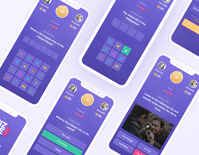 Quiztime app design game game design game ui illustration mobile mobile app mobile app design mobile application mobile design mobile ui quiz ui ux