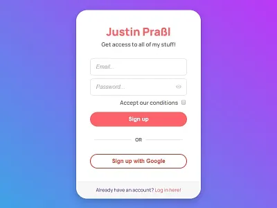 Simple Signup Form form forms signup ui ui design