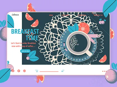 Cofenza Restaurant Landing Page abstract app app design branding business cooking figma food interaction design interface minimal mobile product design recipe restaurant startup ui ui design ux web design