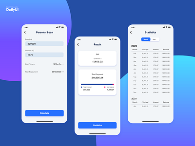 004 Loan Calculator 004 almatho app calculator cleanui cool dailyui dailyui 004 dailyuichallenge design loan calculator mobile ui ui ui design visual