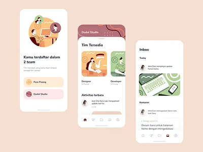 Office Management App app collaboration desktop discussion forum homepage human icons illustration interation management meeting office task team work ui