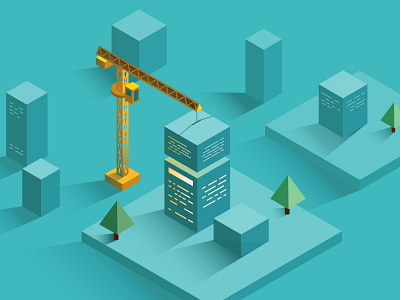 Build art building city company construction crane illustration isometric