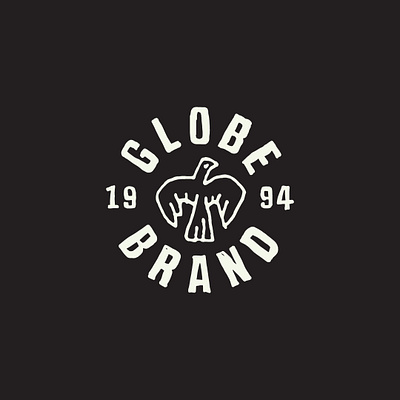 globe brand badge branding handlettering illustration logo skateboarding surf surfwear typographic logo typography