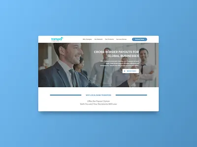 Transpay Website Redesign Concept 2020 2020 trend branding clean company design digital figma landing page minimal photoshop transpay web design website