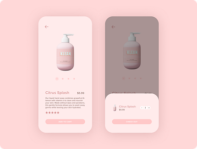 Shopping App clean concept design design figma iphone minimal mobile design pink product design shopping app simple simple clean interface skincare ui ui design ui trends