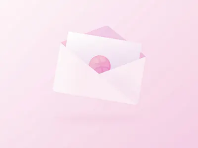 Dribbble Invitation dribbble envelope icon illustration invitation invite pink player
