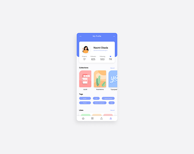 Daily UI :006 Design a user profile 006 app app design daily ui 006 dailyui design design challenge digitaldesign flat design graphic design illustration mobile app mobile ui top design ui ui ux uiinspiration uxinspiration vector