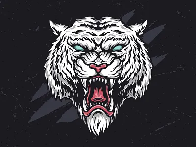 White tiger vector illustration adobe illustrator animal apparel design color graphic design t shirt design tiger tiger illustration tiger logo tiger mascot vector vector illustration vintage white tiger