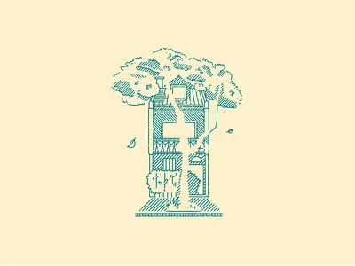 Surry Hills art australia australian color design graphic house illustration illustrator leaf neighborhood surryhills sydney tree vector window