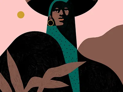 International Women's Day billy clark character digital folioart illustration pattern plant portrait woman