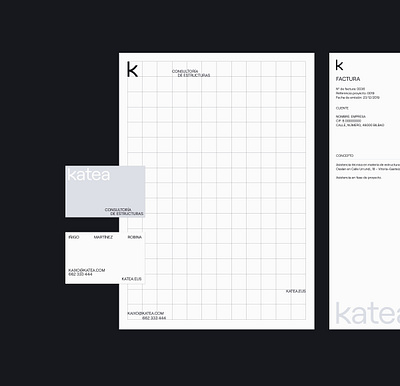 Katea - visual identity arquitecture branding business card logo visual identity