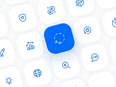 🔷Icon Set for Logistic Company blue fulfillment icon pack icon set iconography icons line icons logistics shipping