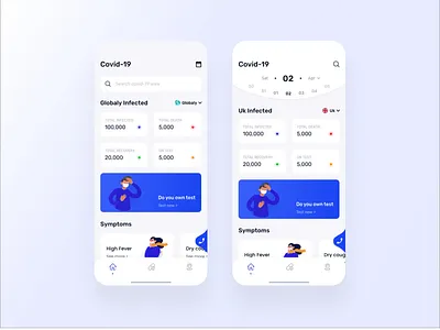 Covid-19 App design ui ux
