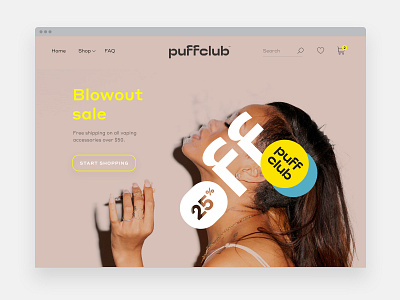 Puffclub brand identity branding cannabis logo ui ux weed