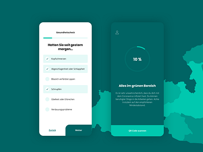 Health Check app design check corona coronavirus form form design forms health health app material design mobile mobile app mobile ui product design progress bar questionnaire result results ui ux