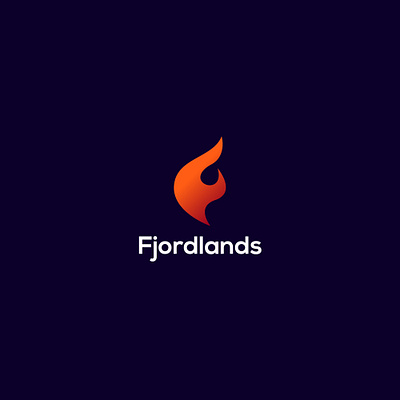 Fjordlands branding logo design vector