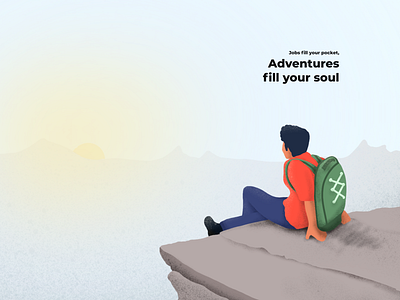 Adventure! app branding character concept creative daily design designer doodle illustration inspirational man mountain relax trending ui uidesign ux vector