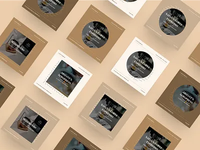 Caffetarium - Instagram Posts Variations branding design instagram banner instagram post instagram template interface process process flow social media design typography ui web