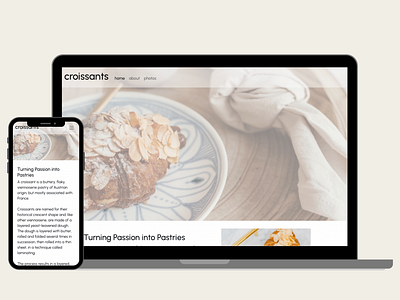 Responsive Recipe Website coding ui web design