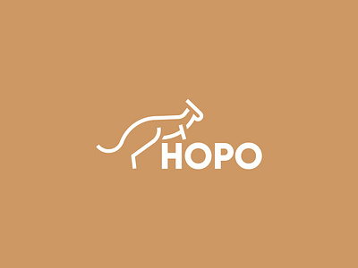 HOPO brand brand design brand identity branding branding design dailylogochallenge flat icon kangaroo logo logo design logodesign logos logotype minimal monoline