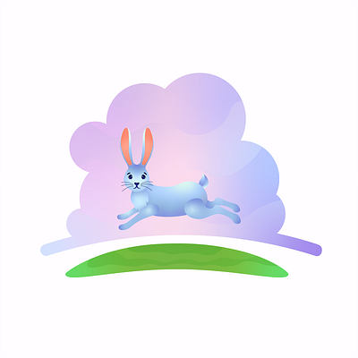 Hare animals farm hare illustraion vector