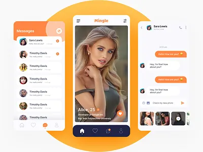 Mingle App Exploration 2022 app arslan concept connect exploration find love mingle new people swipe trend ui