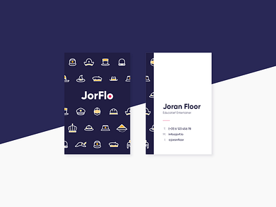 Businesscard voor JorFlo branding businesscard card clean design hats illustration logo portfolio typography work