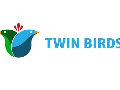 TWIN BIRDS LOGO branding design flat design illustration logo minimal modern logo simple simple logo