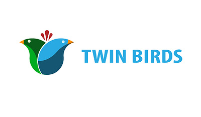 TWIN BIRDS LOGO branding design flat design illustration logo minimal modern logo simple simple logo
