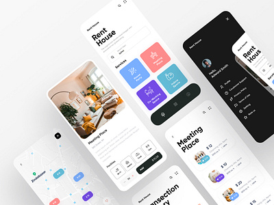 Home Rent Services branding agency branding and identity branding concept money money app money management money transfer ofspace payment payment app payments real estate real estate agency real estate agent real estate branding real estate logo