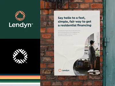 Lendyn Branding brand brand design brand identity branding design finansing home house icon identity logo logodesign minimal modern mortgage negative space logo nest startup tech wordmark