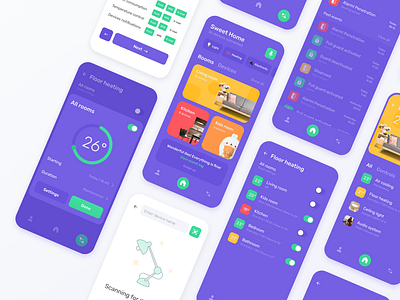 Smart Home App app design app ui application daily ui design flat minimal smart home ui