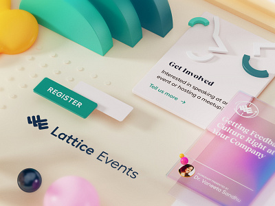 🎪 Lattice Events Hub 3d gradient illustration landing page