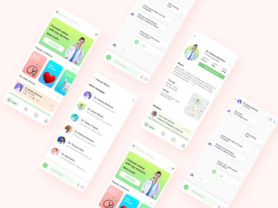 My Doctor app app dailylogochallenge dailyui direct messaging doctor app homepage patient app profile soft ui ui ux