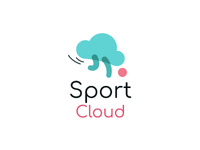 Logo For SportCloud Website ball cloud dynamic flat logo logo a day logo creation logo design logodesign logos logotype logotypedesign logotypes minimalist minimalist logo minimalistic run runner sport vector art