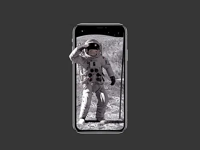Astronaut iPhone Pop Out 3d art astronaut branding clean design graphic graphic design iphone pop out space web