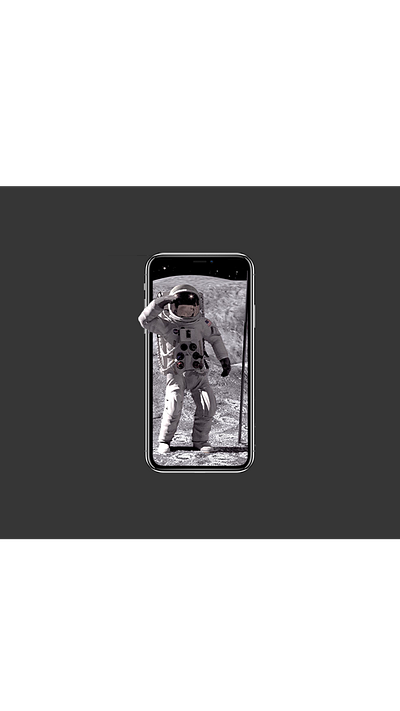 Astronaut iPhone Pop Out 3d art astronaut branding clean design graphic graphic design iphone pop out space web