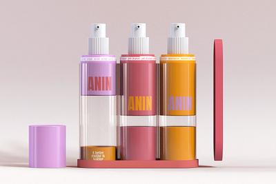 Anin Skincare Branding, Product Design and Packaging beauty brand identity branding branding design cinema4d design graphic design industrial design label minimal modern packaging photography product design