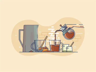 Coffe fresh design flat flat design icon illustration illustrator minimal ui vector