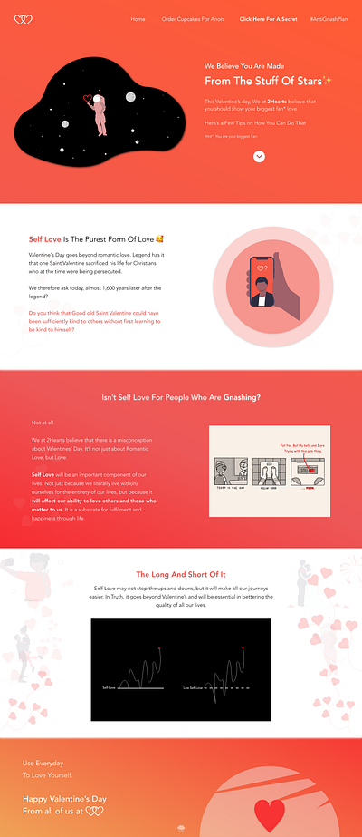 Valentine's Day and Self Love design love ui valentine day web