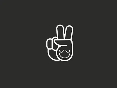 Peacful branding cute happy icon illustration illustrator kawaii logo monochromatic peace people procreate silence smile smiling vector