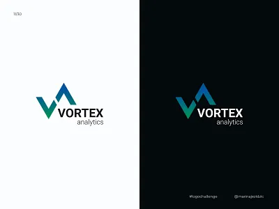 The 30 Day Logo Challenge 11 - Vortex Analytics branding design identity logo logochallenge logocore logotype project