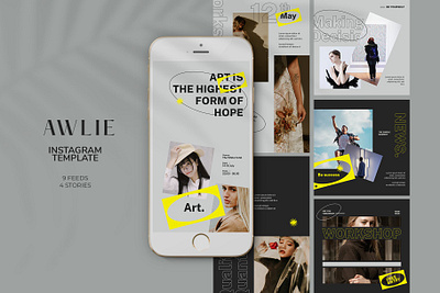 Awlie Instagram Templates banners business buy clothes clothing cloths coupon deal discount dress fashion flat flat design gif instagram marketing multipurpose page promotion retargeting